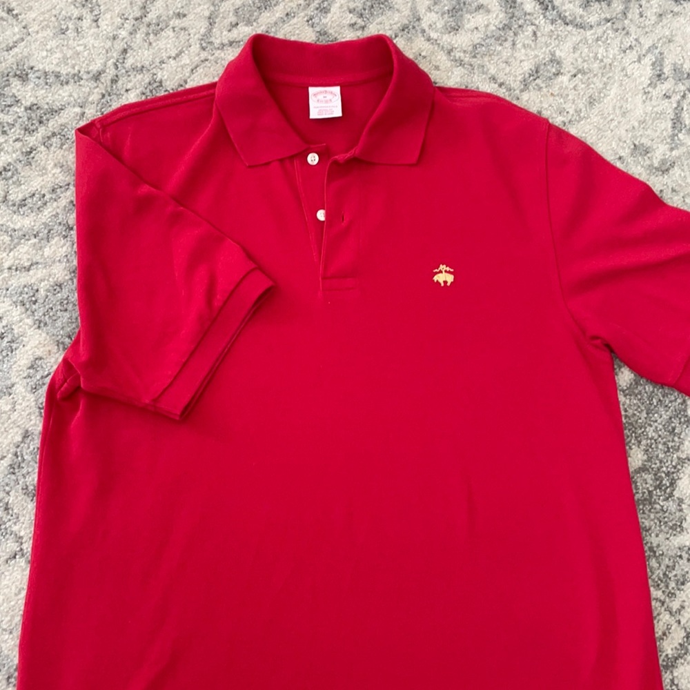 BROOKS BROTHERS RED POLO SHIRT M Christmas Holidays